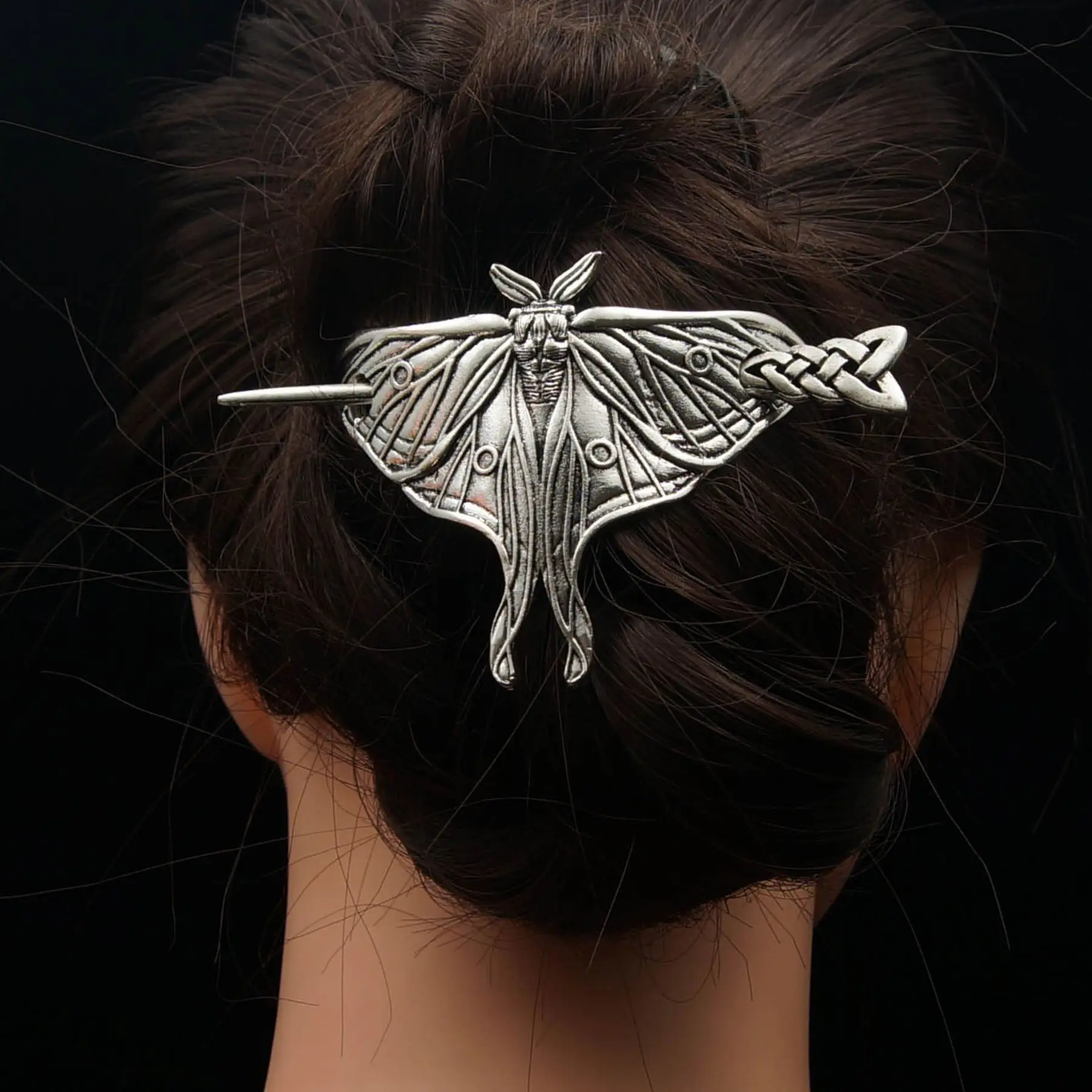 Retro Gothic Moth Hairpin Slide Hair Clip Women Hair Jewelry Accessories