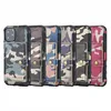Camouflage Shockproof TPU+Leather Wallet Case For Iphone 11 2019 XR XS MAX X 8 7 6 Samsung Note 10 Pro Military Photo ID Box Lux