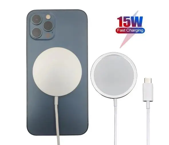 

15W universal fast new qi cell phone wireless charger mini trending original quick smart mobile wireless charger, White