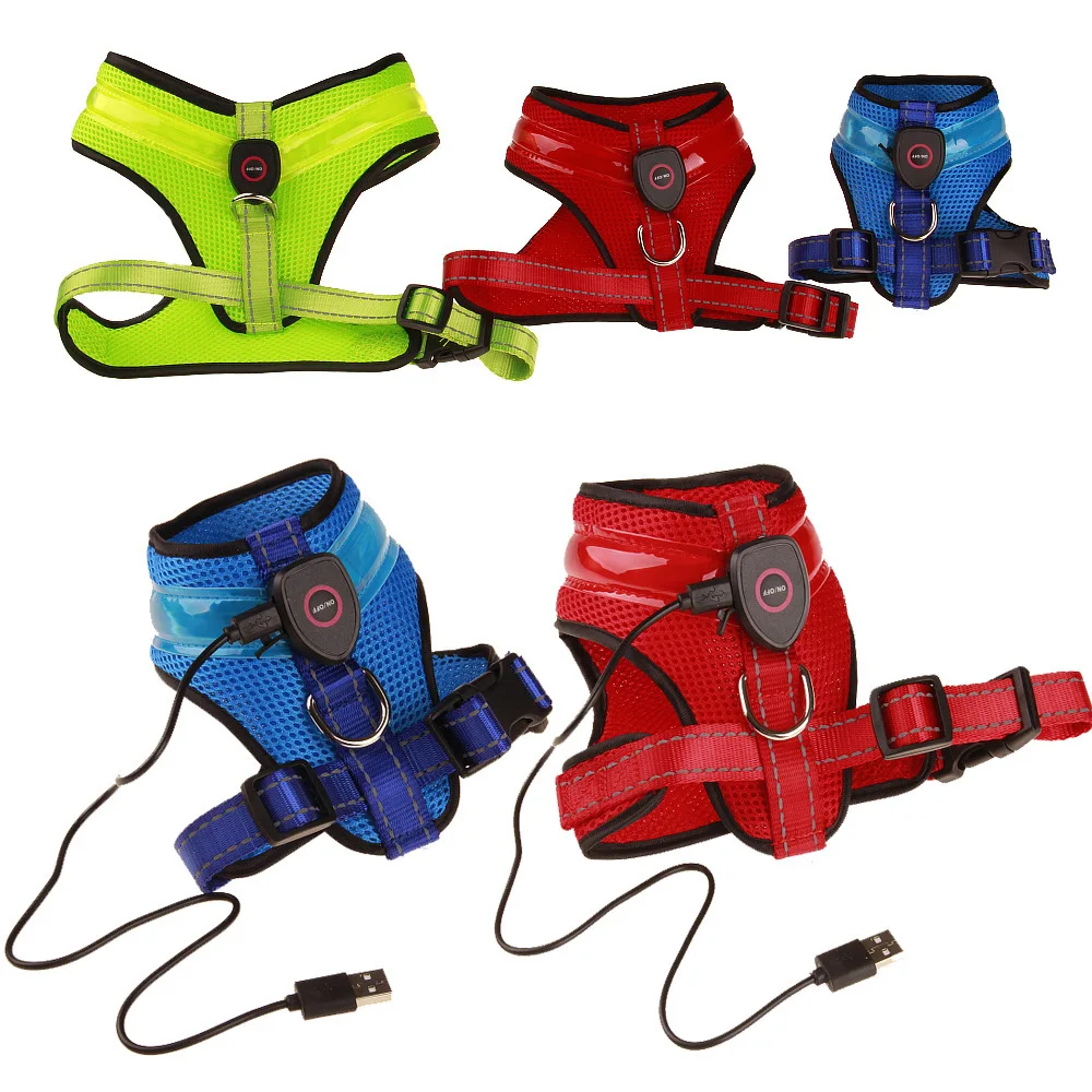

Led High Quality Fashion Training Rechargeable Shock Adjustable Custom Designer Reflective Pet Dog Collar Collars Harness, Solid