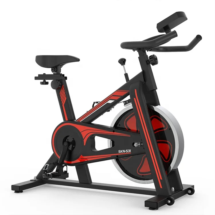 

Solid Flywheel Bicycle Spinning for Home Use and Gymnastics Exercise Bike Fitness Commercial Gym Cycle Indoor Spinning Bike, Black, red