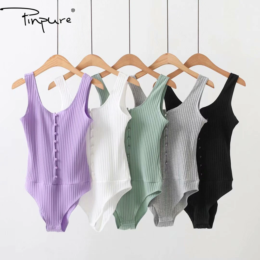 

R50403S Hot fashion 5 color summer solid color one - button suspenders slim bodysuit shorts, As picture