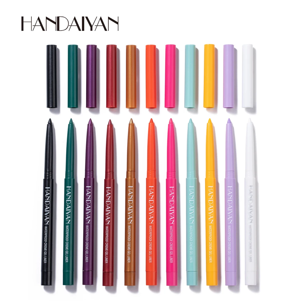 

HANDAIYAN 20 colors waterproof gel eyeliner highly pigmented colorful eyeliner pencil smooth texture creme eyeliner gel pen