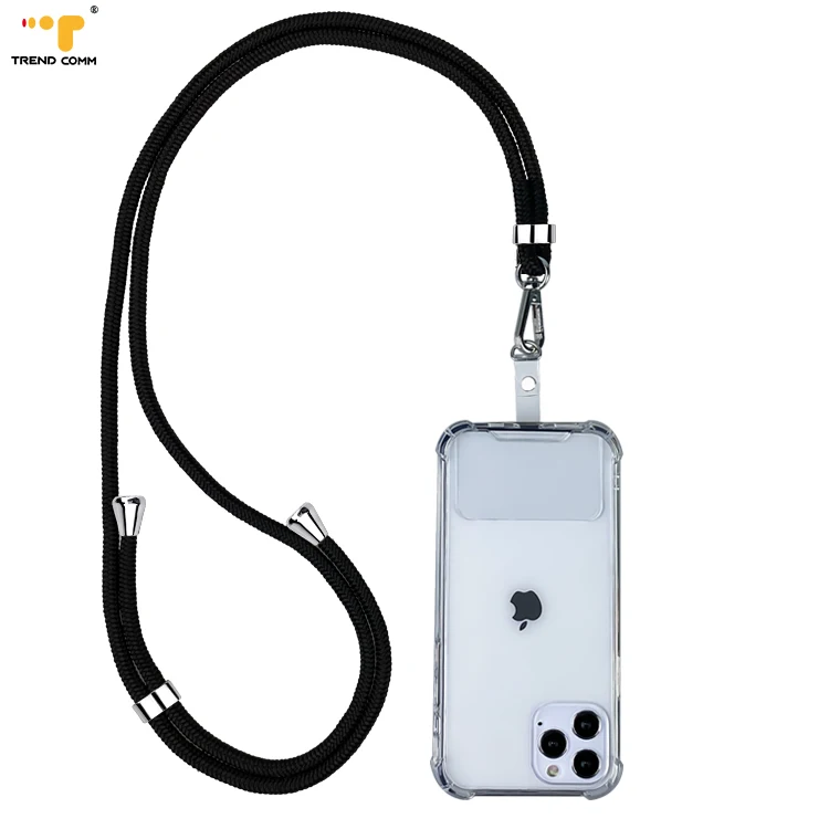 

Trending Woven PPM Lanyard Detachable Strong Universal Key Chain PVC Pad Flexible Phone Holder