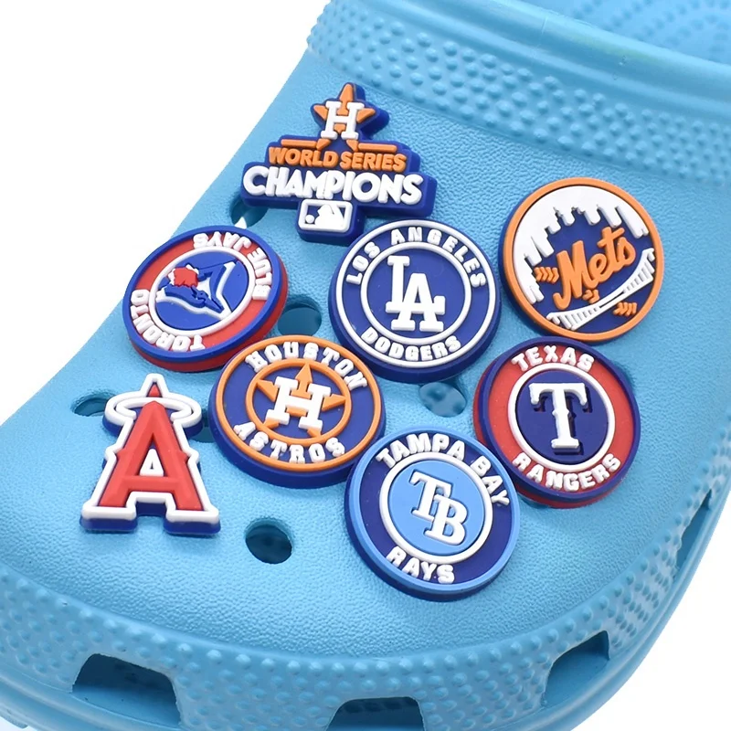 

Baseball Sports croc shoe Charms MLB LA Houston US croc Charms Croc Shoes Accessory, As pics