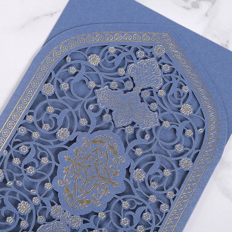 
Muslim marriage / engagement paper luxury india wedding invitation card 
