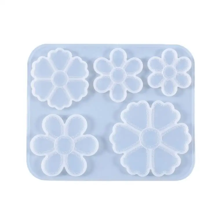 

Handcraft Accessories Epoxy Resin Jewelry Pendant Mould Making Craft Mold Tools Small flower Silicone Molds for resin, Clear silicone mold