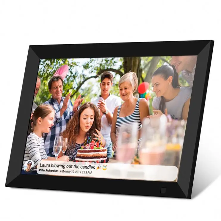 

Professional Anti-Glare Matte Screen Burlywood Walnut Mahogany ligent Brightening Digital Photo Frame For Wholesales