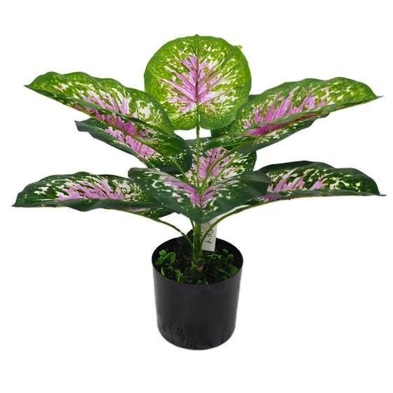 

YD8735-4 Wholesale Artificial Plants Small Bonsai Potted Green Plastic Plants Indoor and Outdoor Decoration, Purple