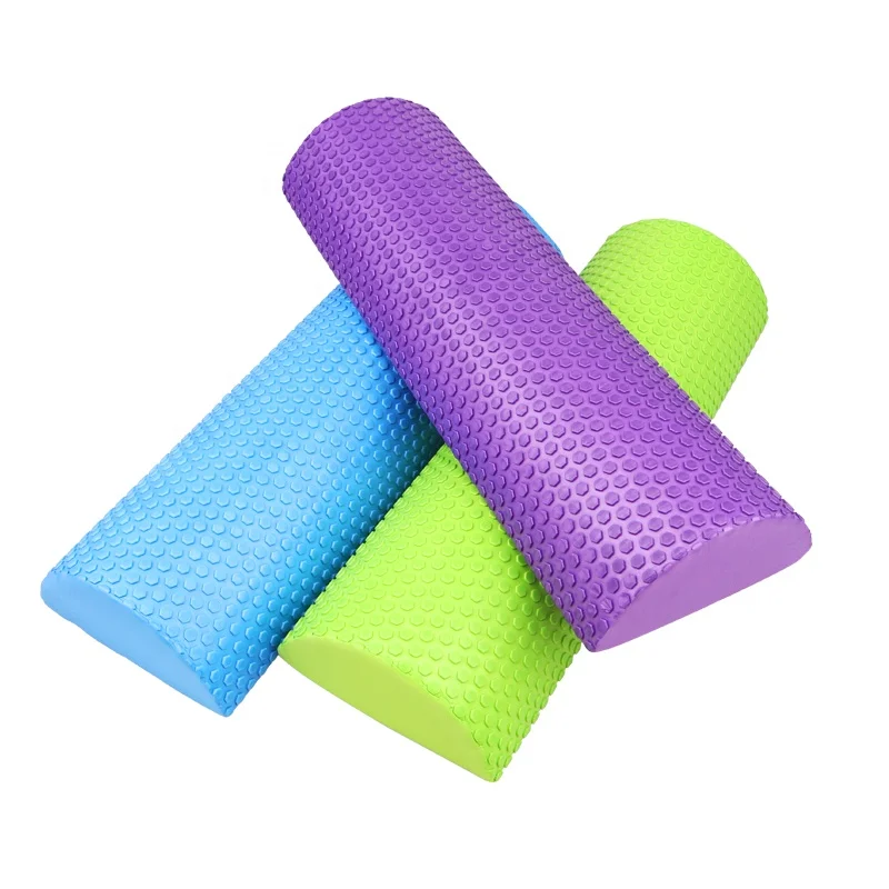 

30cm/45cm Half Round EVA Massage Foam Roller Yoga Pilates Fitness Equipment Balance Pad Yoga Blocks With Massage Floating Point, Customized color