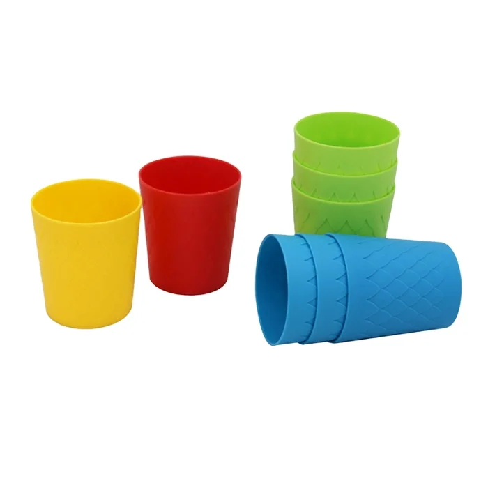 

Children BPA free multi-colored pp injection water cup party plastic cup, Yellow, red, green, blue, white, can be customized