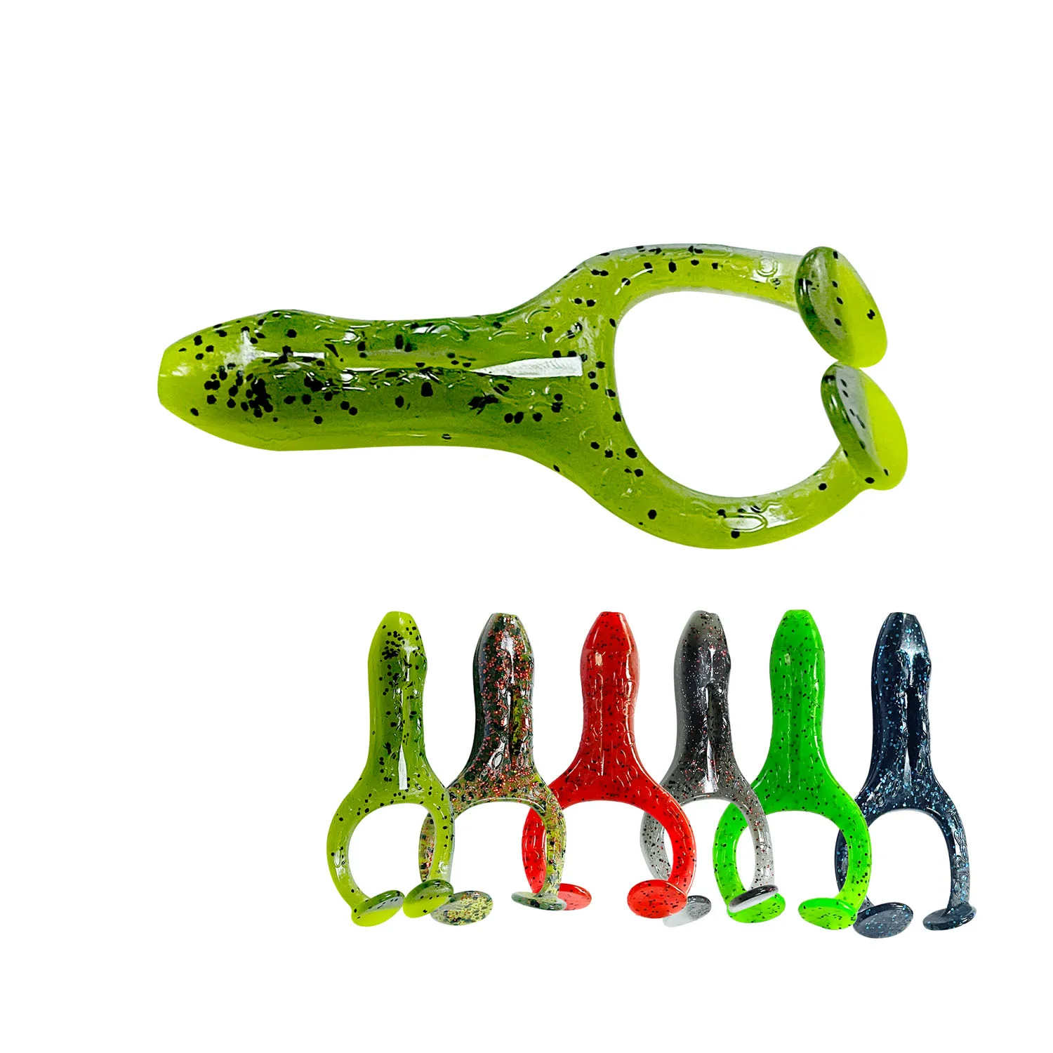 

HAWKLURE Fishing Soft Frog Plastic Fishing Lure 50mm 4.5g TPR Soft Lure Bionic Frog Fishing Lure, 7 colors