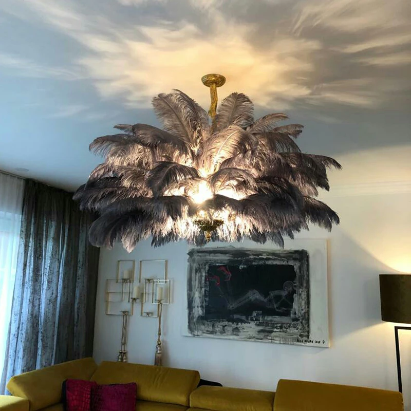lampara led de mesa de plumas de avestruz diseno de plumas de color verde oscuro fabricacion china lamparas de mesita de noche buy post moderno