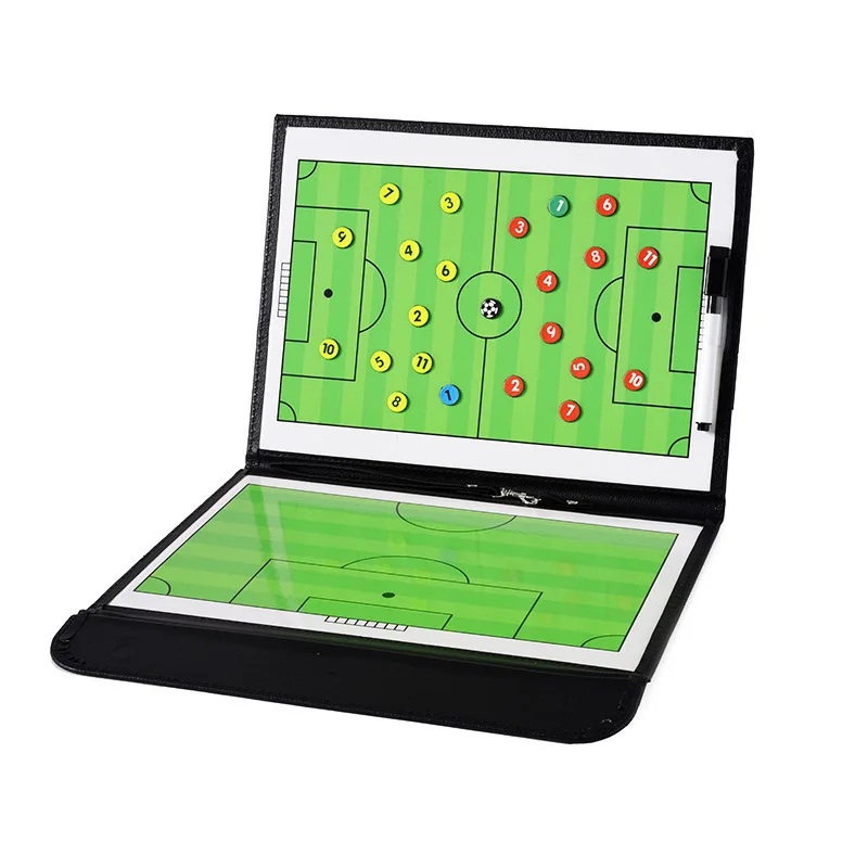 

Magnetic Soccer Training Board Folding Football Tactics Board Plaque Whiteboard Basketball Tactics Scoreboard