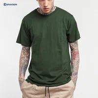 

EXP O Neck Plain Streetwear Tee Shirt Blank Army Green Custom Design Label Embroidered Men T-Shirt