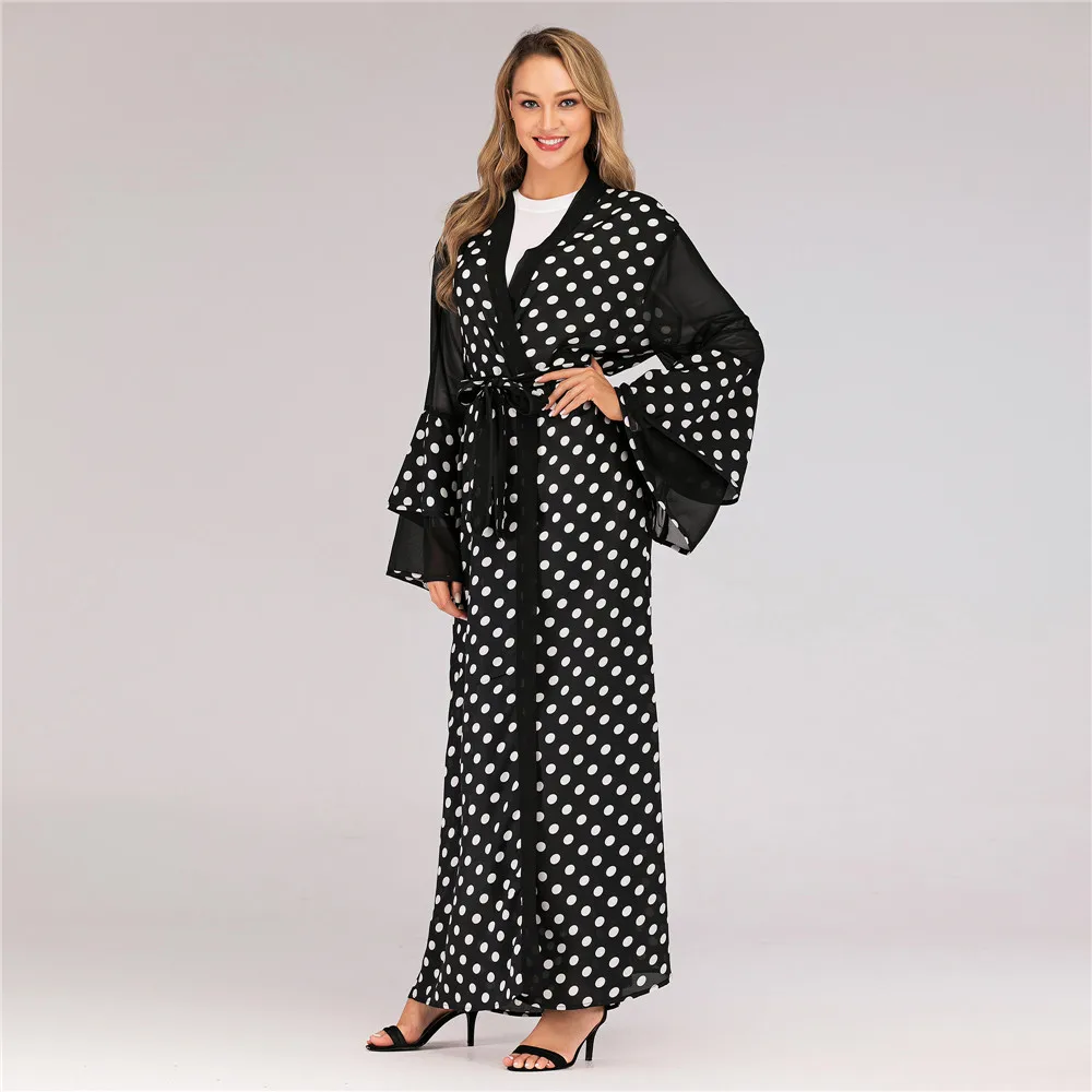 

Dropshipping 1706#Islamic Maxi Long Clothing Muslim Abaya Modest Fashion Women Cardigan Kimono