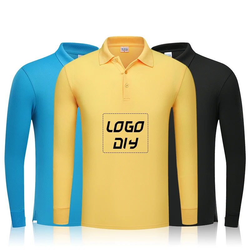 

New healthy cotton superior quality unisex long sleeves polo t shirt over size long sleeves polo collar t shirt, 10 colors