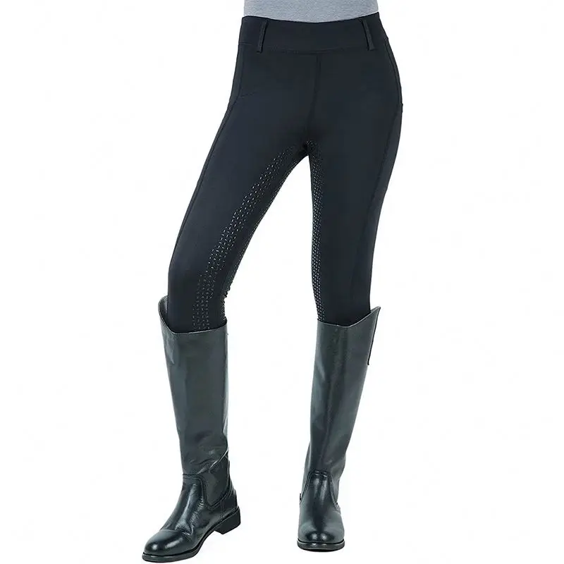 Hot Selling Custom jockey Pants Women's Elastic Tight Side Pockets Silicone Anti-skid Breathable Stitching Equestrian Sportswear