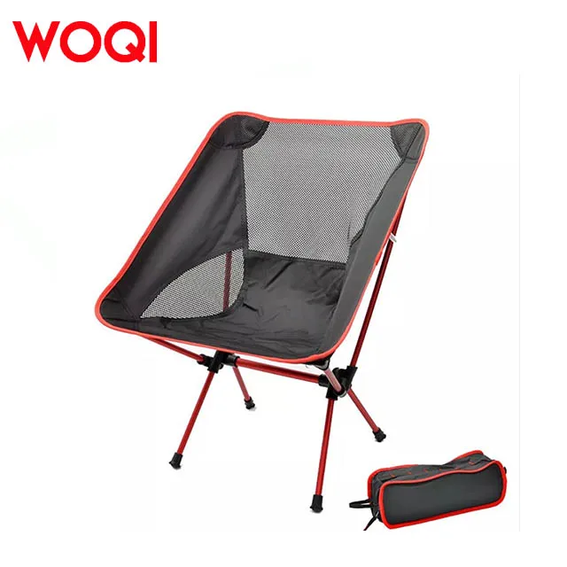 WOQI Compact ultra Light Outdoor Camping Folding Chair Backpack Chair with Portable Bag Suitable for Outdoor Beach Picnics