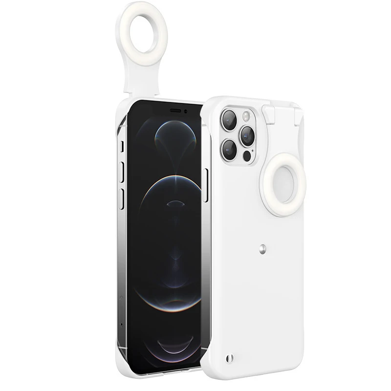 

hot sell led Ring light designer phone case Selfie light ring flash phone case for XS XR 12 11 pro max case, As picture show