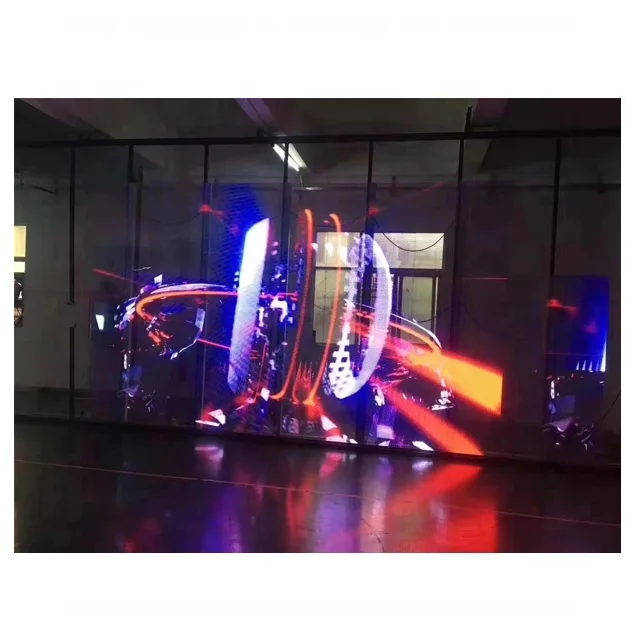 Screen Glass Flexible Outdoor Film Curtain Module P3.91 Price Window Transparent Led Display