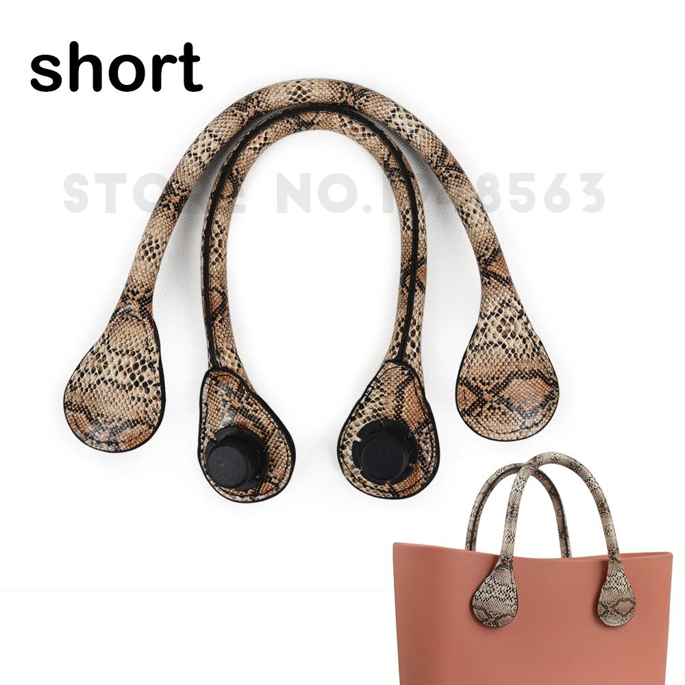 

Wholesale short Faux Snakeskin Serpentine PU Leather Obag Handles for O bag Chic