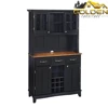 Black Solid Hardwood Buffet with Hutch