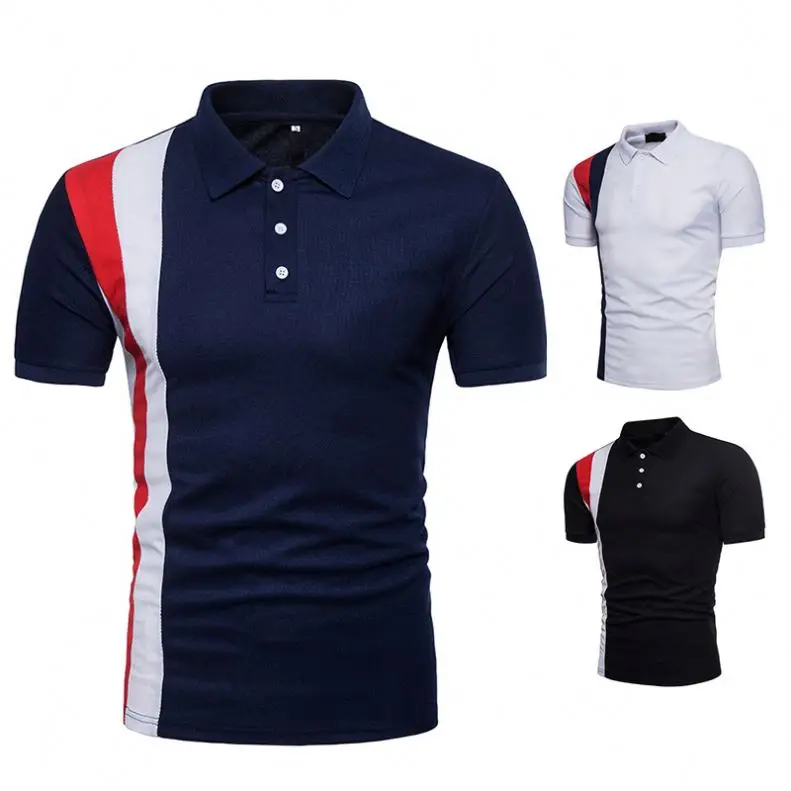 

Custom logo printed short sleeve fashion 100% cotton men's sports polo shirts with collar tshirt polo, Any color can be done