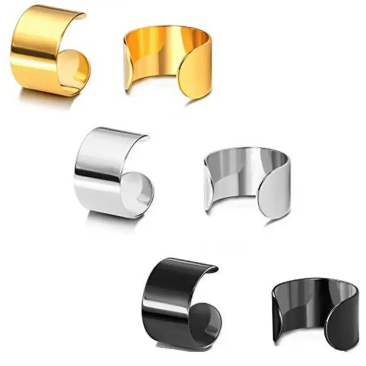 

WIIPU No Pierced Ear Clip Cross C Shape Clip On Earrings Ear Cuff Women Earrings Fashion Stainless Steel Jewelry