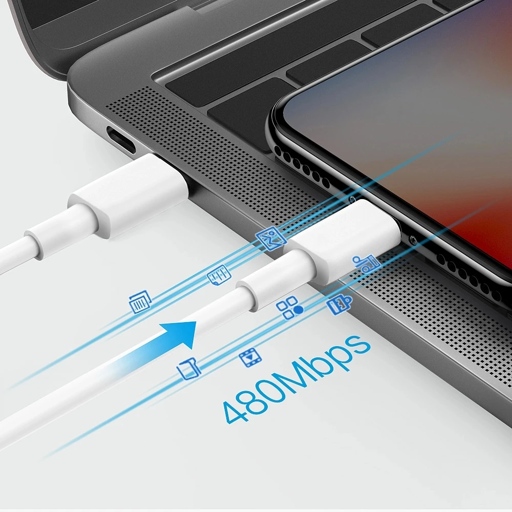 

USB Cable For iPhone 12 11 Pro Max X XR XS 8 7 6 6s 5 5s Fast Data Charging Charger USB Cable 1/1.5/2M