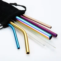 

Amazon Hot-sale Stainless Steel Drinking Straw,Stainless Steel Portable Metal Drinking Straws With Cleaning Brush