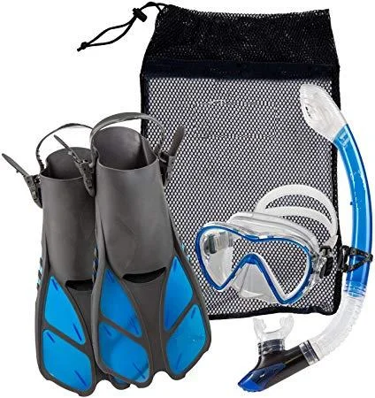 adult swimming diving equipment with mask and breath straw