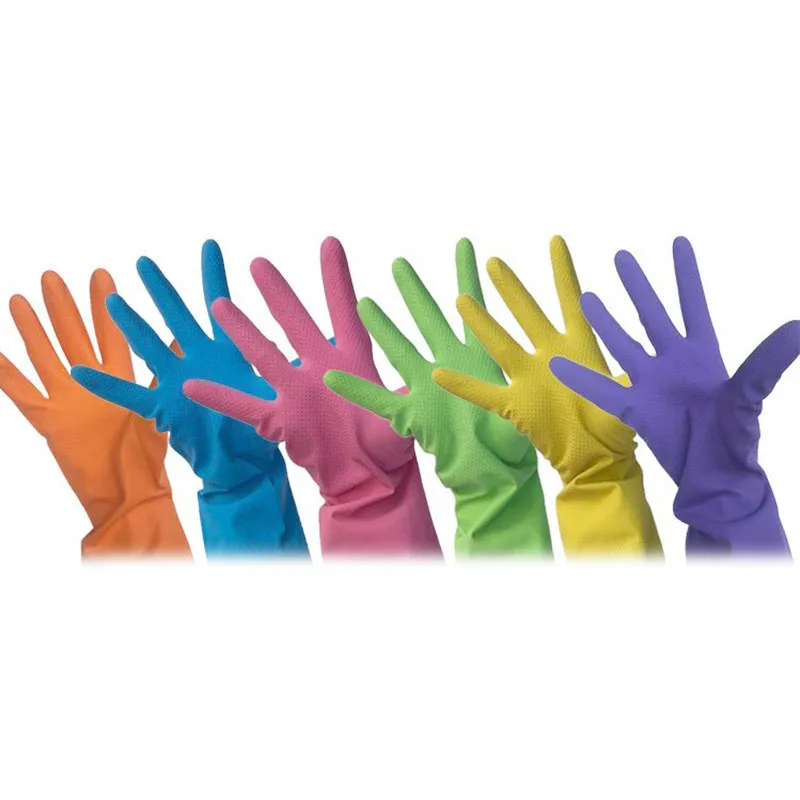 

Multicolor Durable Candy Color Household Gloves Dish Washing Rubber Household Cleaning Gloves