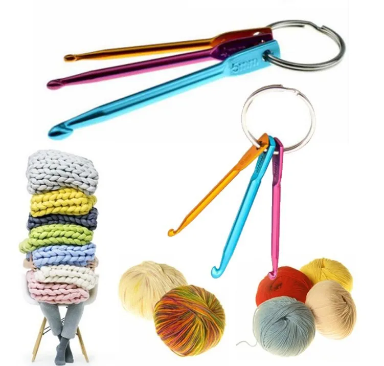 Z851 Mini Colorful Single Head Aluminum Crochet Hook 3pcs /set With Key Chain Textiles Crochet Hook, 3 color as pic in one set
Z851 Mini Colorful Single Head Aluminum Crochet Hook 3pcs /set With Key Chain Textiles Crochet Hook, 3 color as pic in one set