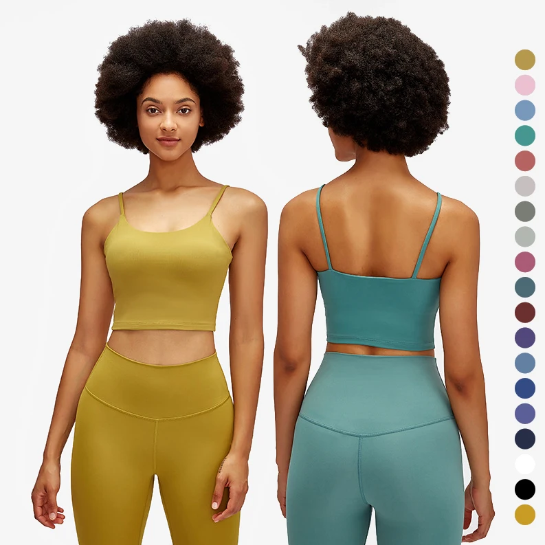 

Women Custom Tank Tops Cute Padded Yoga Run Workout Sports Bra Crop Top