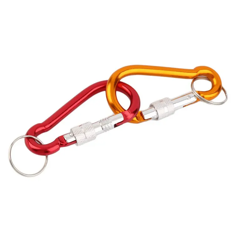 
Customl swivel hook 8 mm 8 cm locking aluminum carabiner with lock screw 