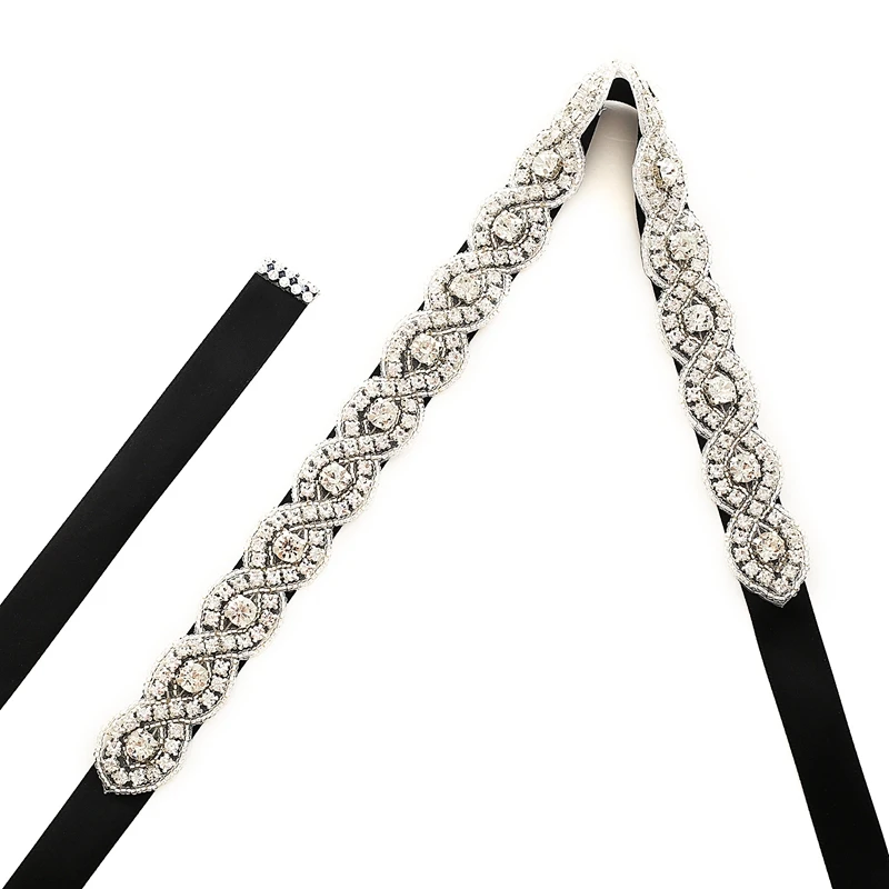 

Trendy Charm New Design Color Crystal Rhinestone Trim Wedding Bridal Belt Applique Jewelry