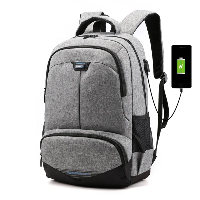 

High school usb laptop backpack durable school bags, Blue/black/gray/red