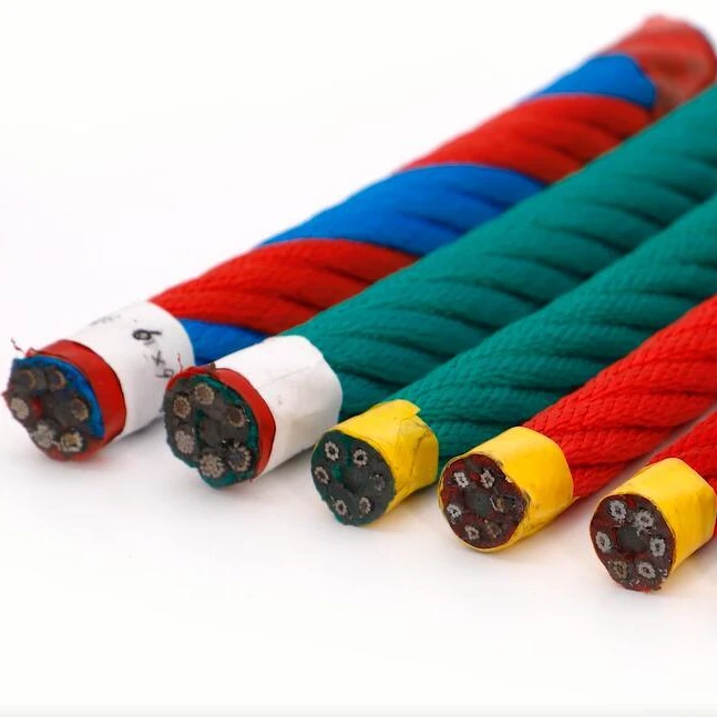 

6 Strand Outdor Playground 16mm Polypropylene Combination Steel Wire Core Rope For Children, Customized color option