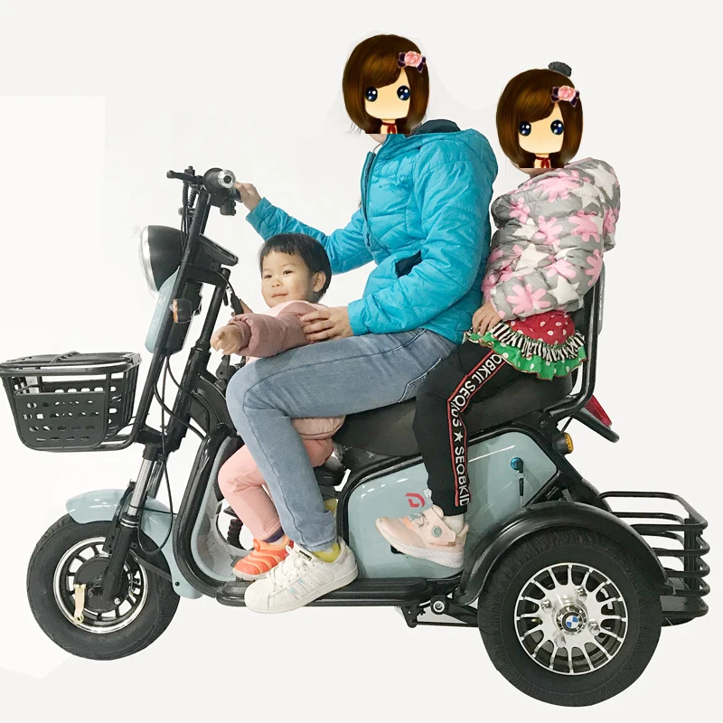 

Made in China adult leisure walking 500W high power fat tire seat folding electric tricycle low price sales