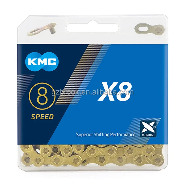 

KMC X8 116L Chain 8 speed Mountain road bike bicycle Super Light Gold Bike Chain