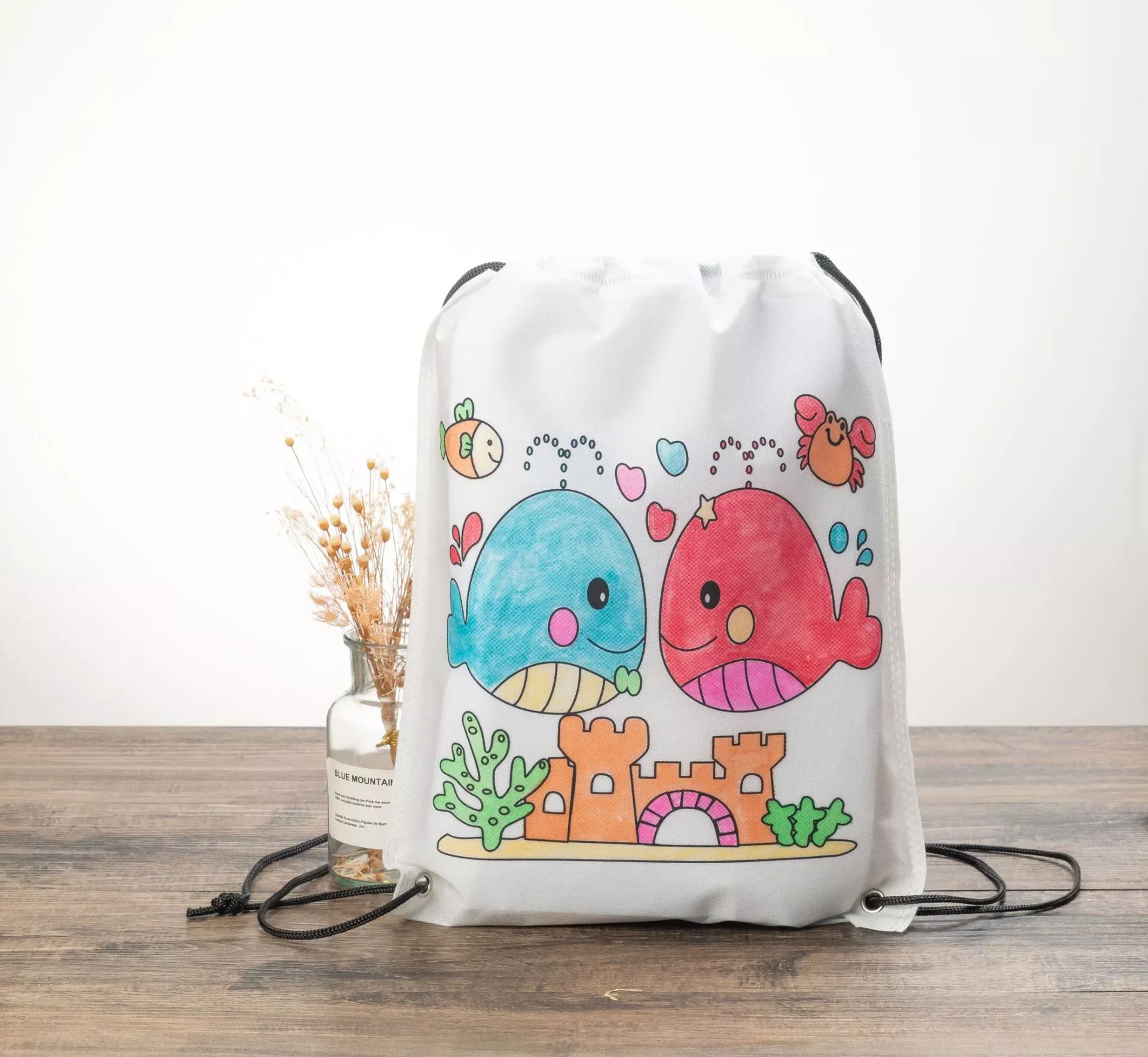 

Graffiti Bags Canvas Painting DIY Tote Bag For Kids With Colour Pens, Colorful