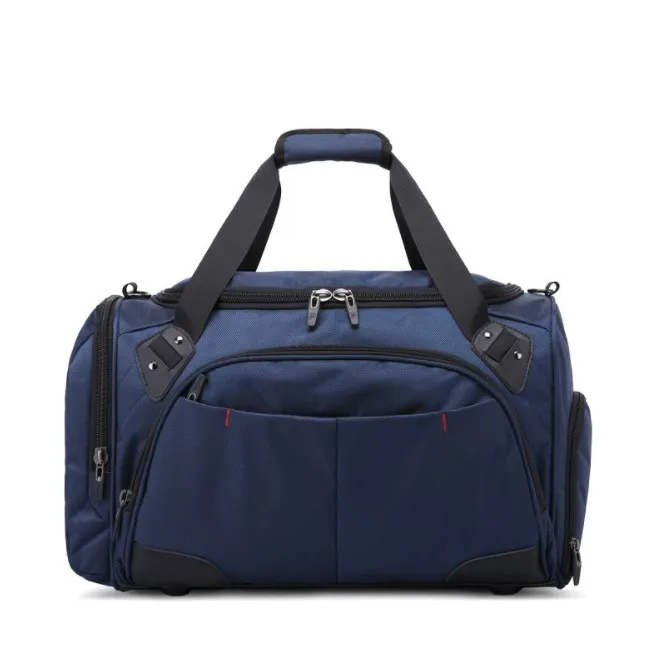 

Ready to Ship Amazon Blue Basketball Outdoor Duffel Sport Gym Sneaker Carry Travel Bag, Black and dark blue