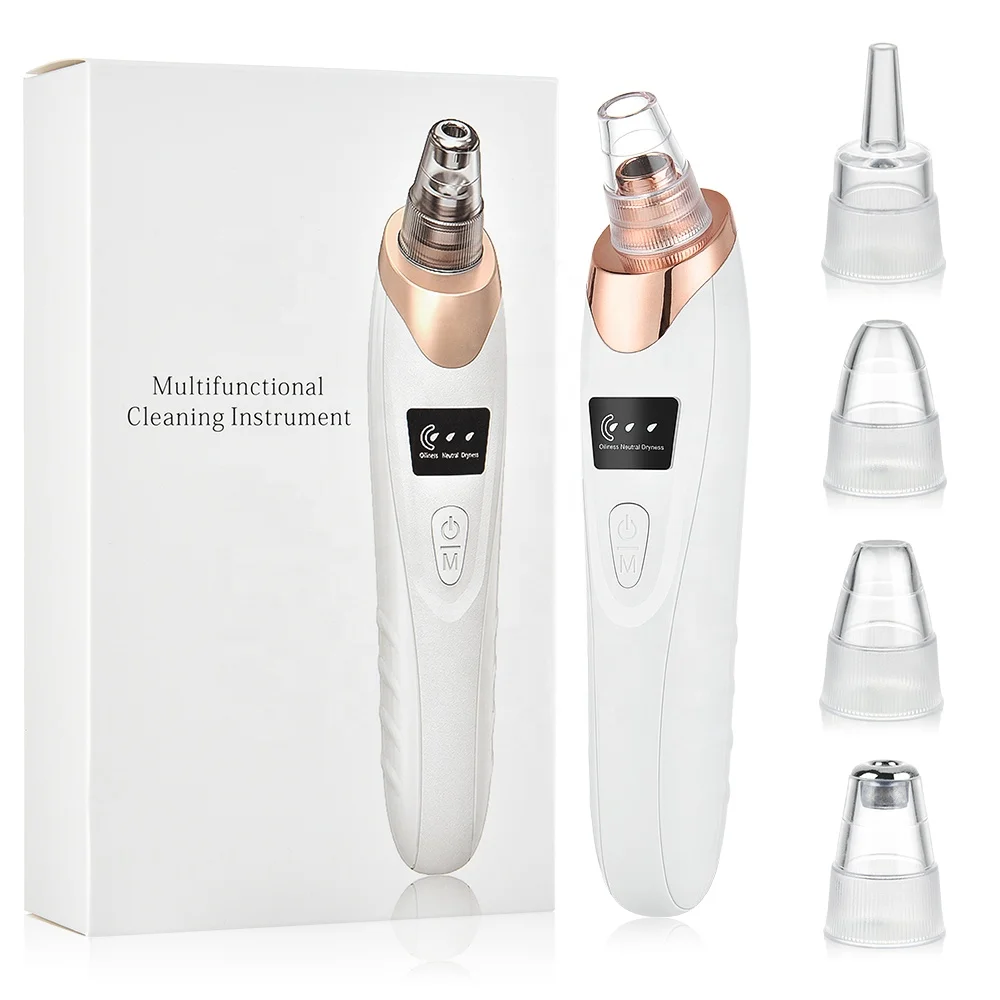 

Rechargeable Deep Pore Comedone Extractor Face Vacuum Suction Cleansing Blackhead Remover, White