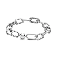 

Wholesale 925 sterling silver ME link bracelet high quality charm jewelry