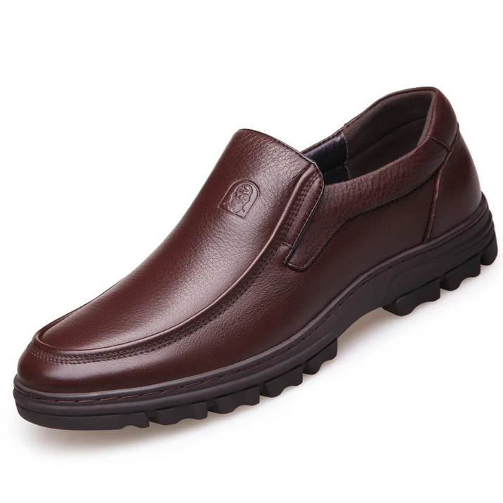 

QN55802-3 fashion men casual smart classic brown shoes dress slip-on autumn