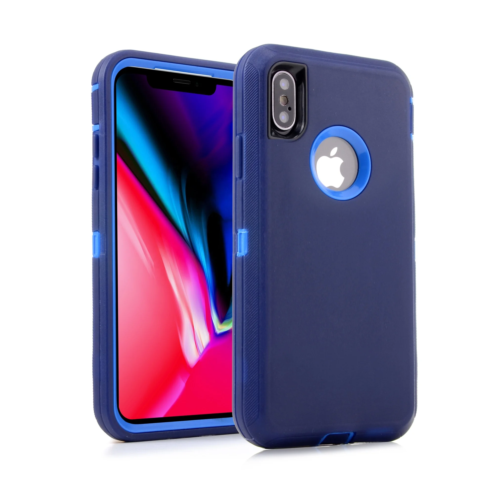 

High Quality Packaging Smartphone Smooth Shockproof Pc Tpu Bumper 3 In 1 Cell Mold Defender Phone Case For Iphone x xr 11 Pro