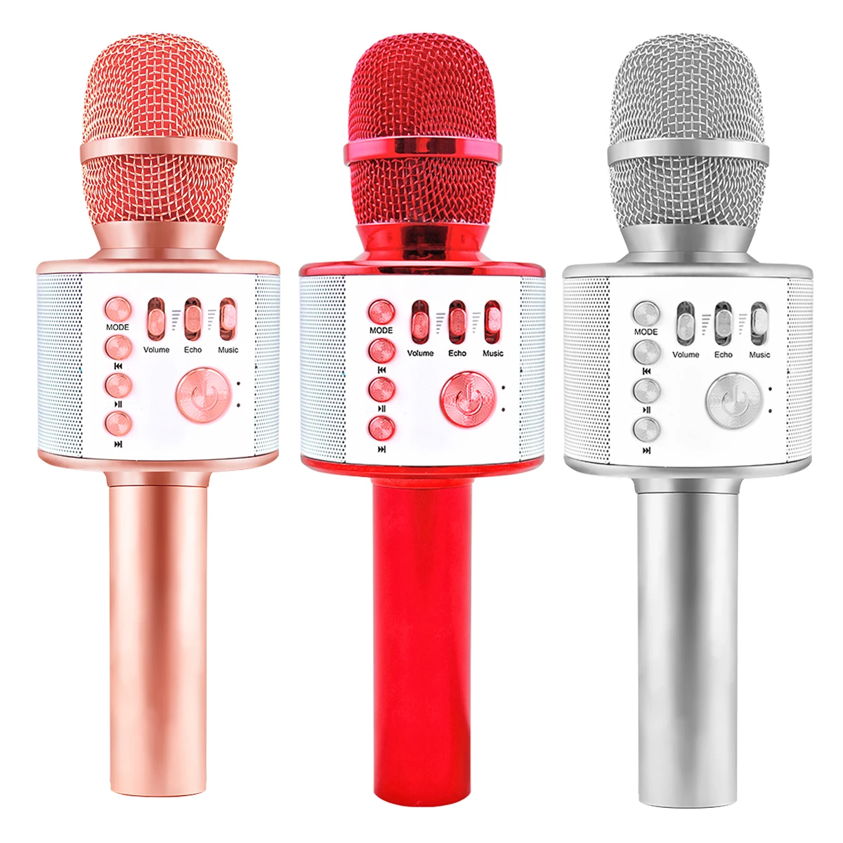 

Best Professional Handheld Wireless Karaoke Microphone Portable Factory Wholesale With Speaker For Phone Mike, Golden,pink,red,silver