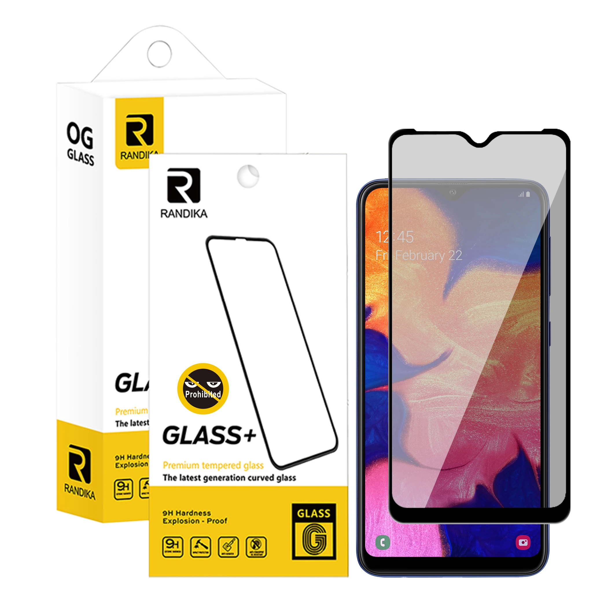 

For Samsung Galaxy A10 M10 A10S Full Cover Screen Tempered Glass Privacy Protective Film Anti-SPY