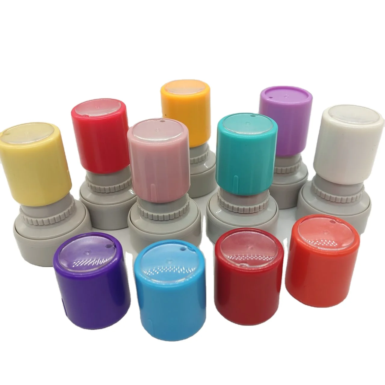 

Hot Sale High Quality Soft Color Custom Round Stamp School Supplies Teacher Stamps
